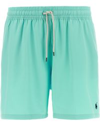 Polo Ralph Lauren - Logo Embroidery Swim Shorts - Lyst
