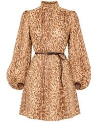Zimmermann - Animal Print Mini Dress - Lyst
