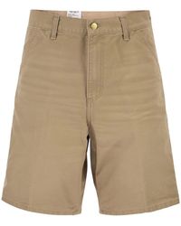 Carhartt - Denim Bermuda Shorts With Logo On The Back - Lyst
