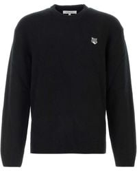 Maison Kitsuné - Fox Head Lambswool Comfort Jumper - Lyst