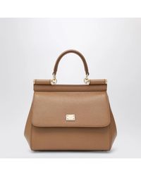 Dolce & Gabbana - Dolce&Gabbana Medium Caramel Sicily Hand Bag - Lyst
