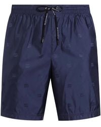 Dolce & Gabbana - Dolce & Gabbana Swim Trunks With Jacquard Dg Monogram - Lyst