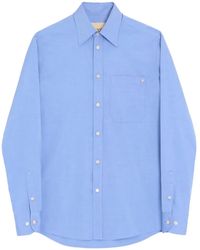 Valentino Garavani - Lightweight Cotton Oxford Shirt With Vgold - Lyst