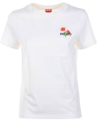 KENZO - T-Shirt With Floreal Print - Lyst