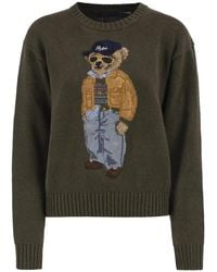Polo Ralph Lauren - Cotton Polo Bear Knit Jumper - Lyst