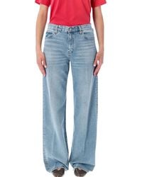 FRAME - Mid-Rise Wide-Leg Jeans - Lyst