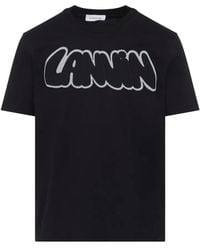 Lanvin - Embroidered Logo T-Shirt - Lyst