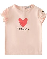 Moncler - T-Shirt With "Heart" Logo - Lyst