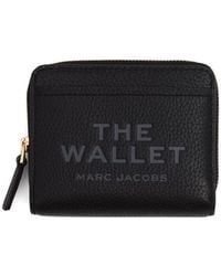 Marc Jacobs - Grained Leather Mini Compact Wallet - Lyst