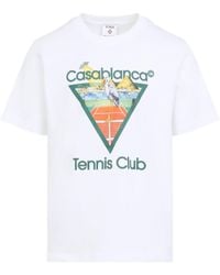 CASABLANCA - Crew Neck T-Shirt - Lyst