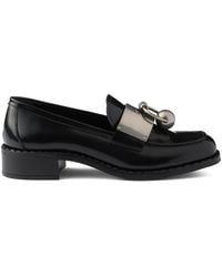 Prada - Brushed Leather Loafers - Lyst