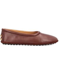 Tod's - Metal Detailing Nappa Leather Ballerinas Shoes - Lyst