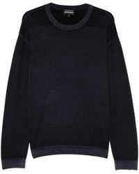 Emporio Armani - Dark Virgin Wool Pullover - Lyst