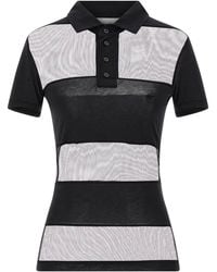 Coperni - 'Sheer Striped' Polo Shirt - Lyst