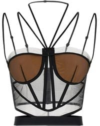 Nensi Dojaka - 'Sheer Corset' Top - Lyst