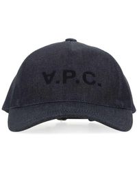 A.P.C. - Denim Baseball Cap - Lyst