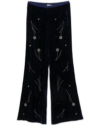 forte_forte - Embroidered Velvet Trousers - Lyst