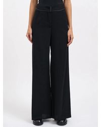 Alessandra Marchi - Wide Trousers With Belt - Lyst