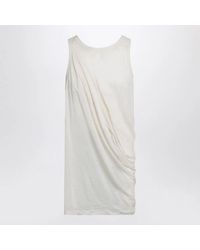Rick Owens - Ivory Tank Top With Draping - Lyst