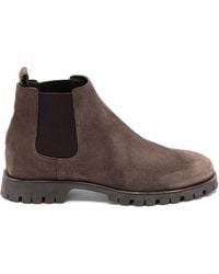Gucci - Web-Stripe Lug-Sole Boots - Lyst
