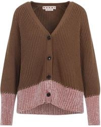 Marni - Cardigan With Color Block Pattern - Lyst