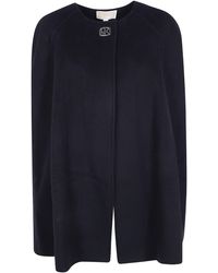 MICHAEL Michael Kors - Turn Lock Wool Cape - Lyst