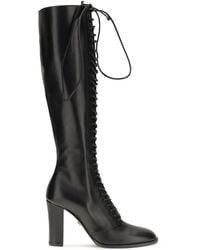 Dolce & Gabbana - Dolce & Gabbana Lace-Up Knee-High Boots - Lyst