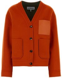 Loewe - Wool Blend Cardigan - Lyst