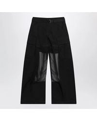 Sacai - Cargo Trousers With Semi-Sheer Insert - Lyst