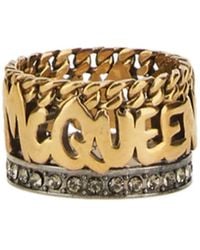 McQueen - Graffiti Ring - Lyst