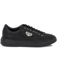 Philipp Plein - Lo-Top Iconic Plein Logo Sneakers - Lyst