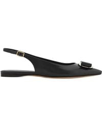 Ferragamo - Zelmy Leather Flat Slingback - Lyst