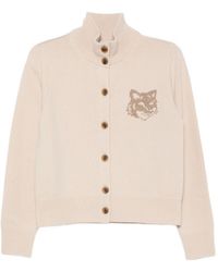 Maison Kitsuné - Fox Head Wool Cardigan - Lyst