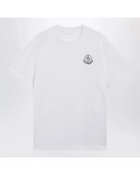 Moncler - Cotton Jersey T-Shirt With Logo Patch - Lyst