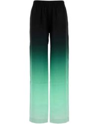 CASABLANCA - Embroidered Satin Wide-Leg Pant - Lyst