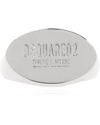 DSquared² - D2 Tag Ceresio 9 Logo Ring - Lyst