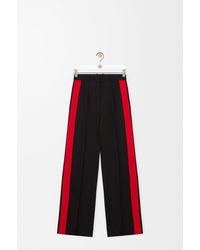 Loewe - Side-Stripe Pressed-Crease Trousers - Lyst