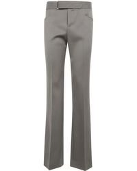 Balmain - Satin Wool Tailored Pants - Lyst