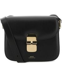 A.P.C. - Smooth Leather Flap Crossbody Handbag For - Lyst