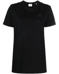 Isabel Marant - Isabel Marant Etoile Aby Cotton T-Shirt With Embroidered Logo - Lyst