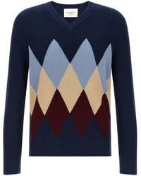Ballantyne - Argyle Pattern Sweater - Lyst