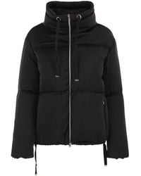 Herno - High-Neck Down Jacket With Drawstring Collar - Lyst
