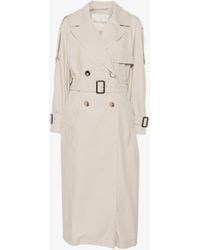 Max Mara - Long Double-Breasted Trench Coat - Lyst