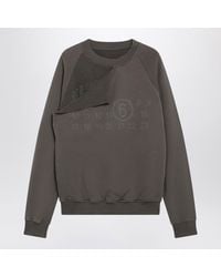 MM6 by Maison Margiela - Trompe Loeil Cotton Sweatshirt - Lyst