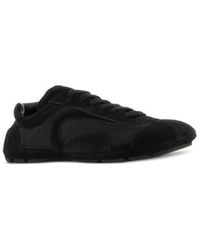 Prada - Recycled Polyamide Recycled Polyester Calf Leather Flat Shoes - Lyst
