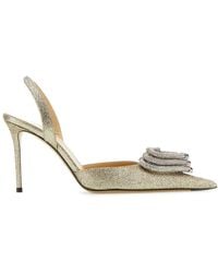 Mach & Mach - Mach&Mach Platinum Fabric Pumps - Lyst