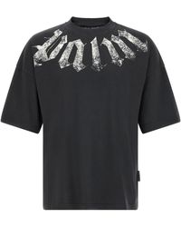 Palm Angels - Craquelé Gothic Print T-Shirt - Lyst