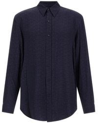 Balmain - Jacquard Monogram Shirt Shirt And Blouse - Lyst