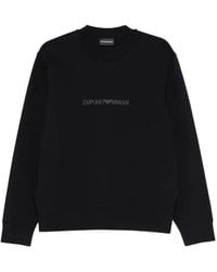 Emporio Armani - Logo Cotton Sweatshirt - Lyst