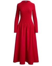 Polo Ralph Lauren - Long Sleeves Shirt Long Dress - Lyst